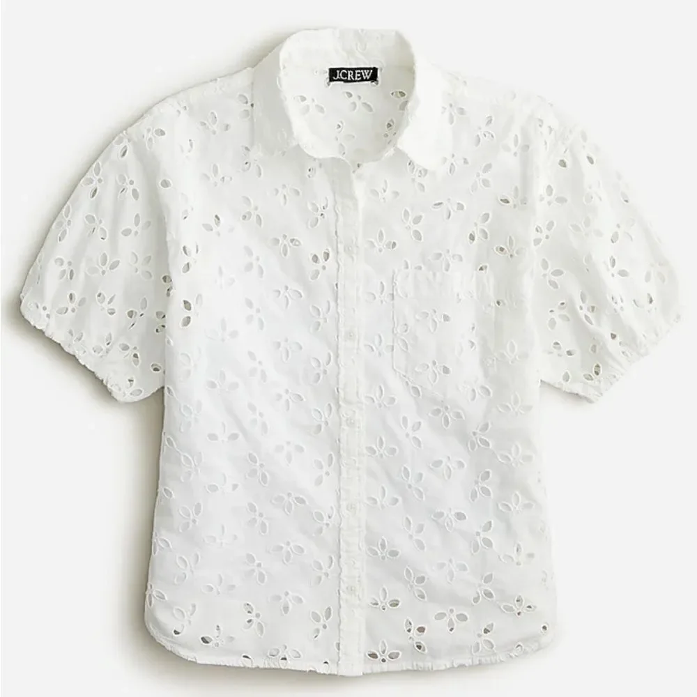 J. Crew Spring garden top in eyelet*